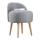 Tabouret NIKI Ø 46 cm gris