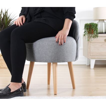 Tabouret NIKI Ø 46 cm gris