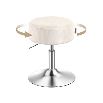 Tabouret NUBE Ø 38,5 cm blanc