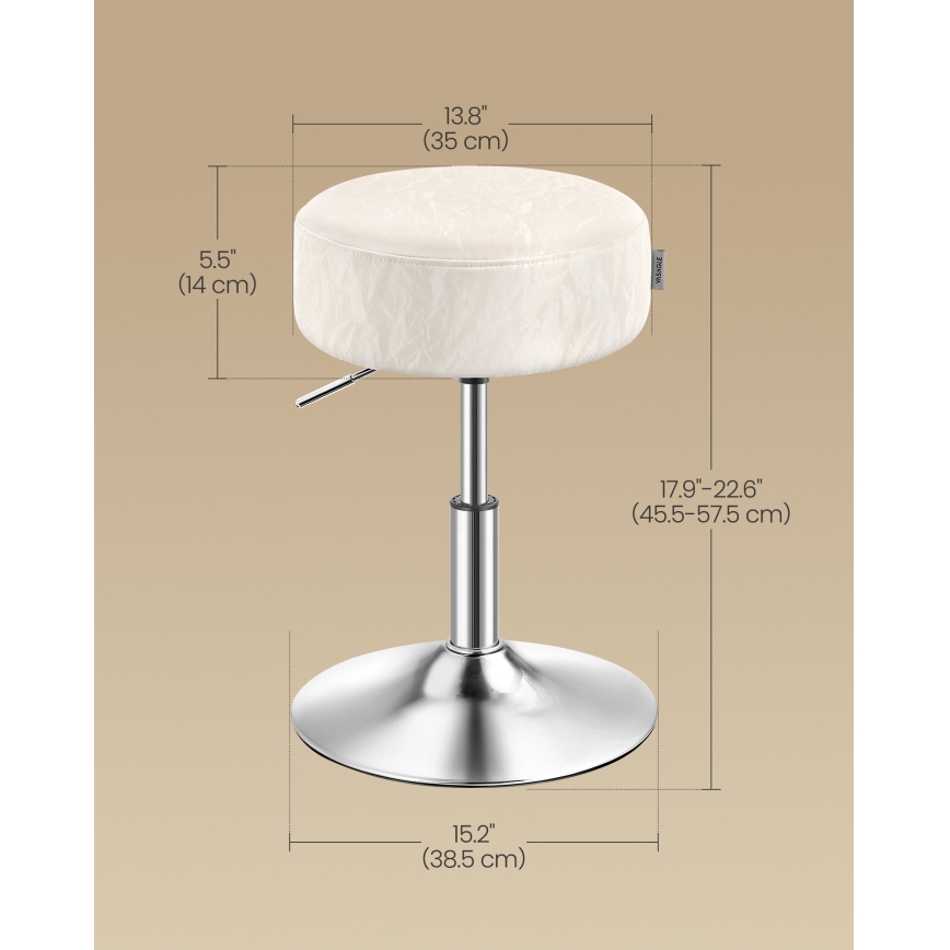 Tabouret NUBE Ø 38,5 cm blanc