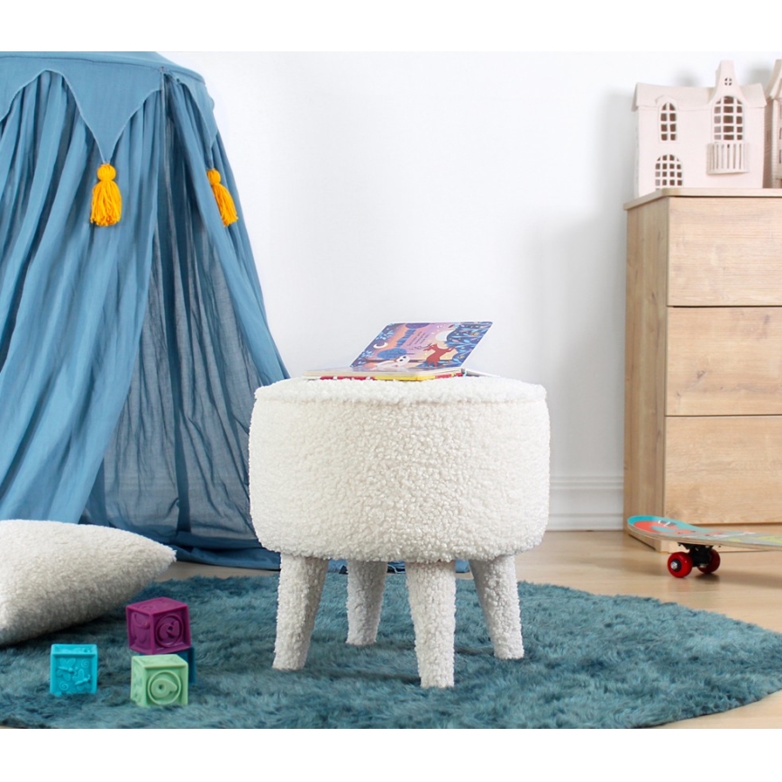 Tabouret PIXI Ø 38 cm blanc