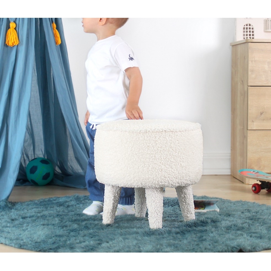Tabouret PIXI Ø 38 cm blanc