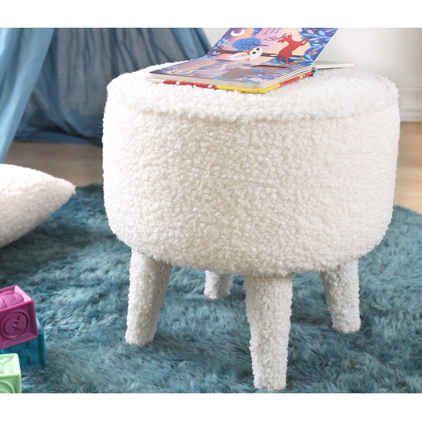Tabouret PIXI Ø 38 cm blanc