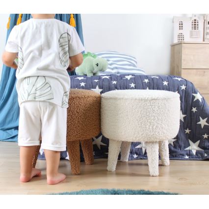 Tabouret PIXI Ø 38 cm, marron