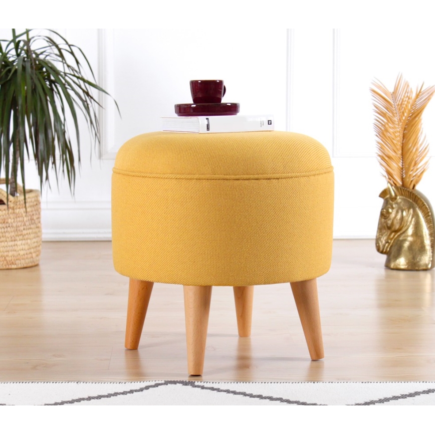 Tabouret PIXI Ø 40 cm jaune