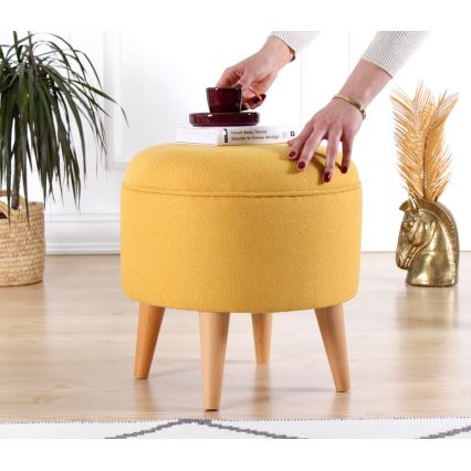 Tabouret PIXI Ø 40 cm jaune