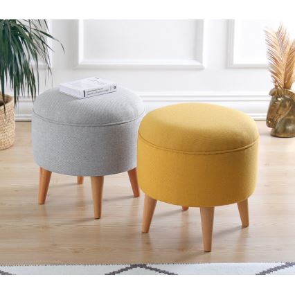 Tabouret PIXI Ø 40 cm jaune