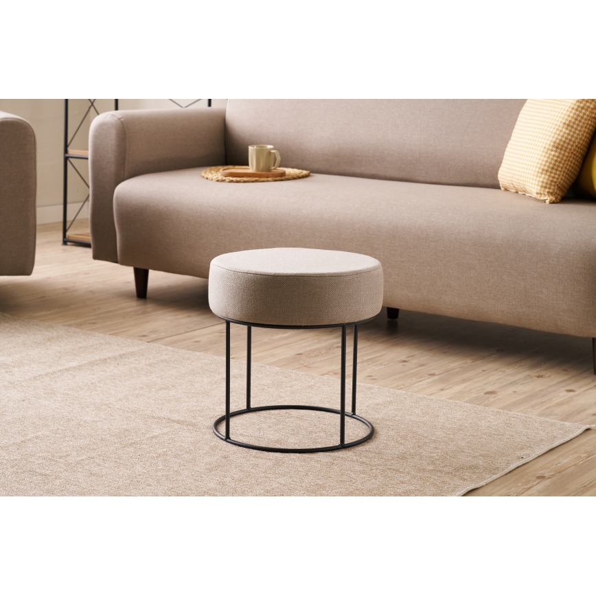 Tabouret RELO Ø 40 cm beige