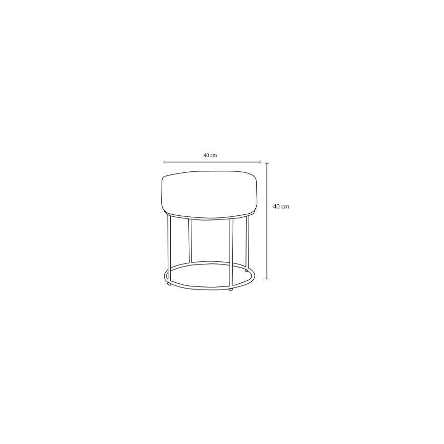 Tabouret RELO Ø 40 cm crème