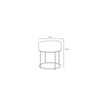 Tabouret RELO Ø 40 cm, marron