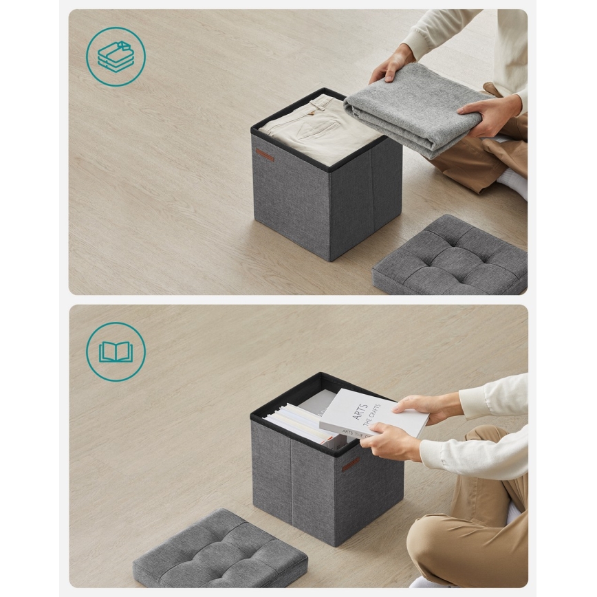 Tabouret SULTAN 30x30 cm gris