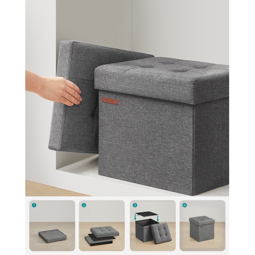 Tabouret SULTAN 30x30 cm gris