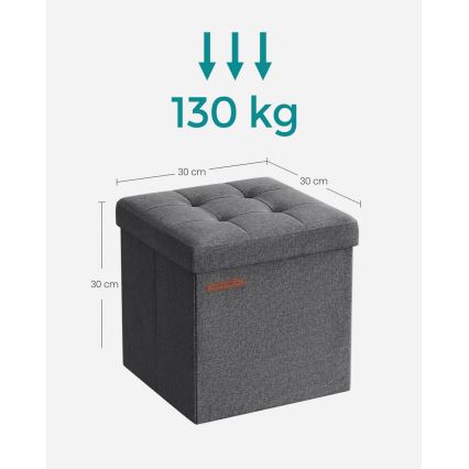 Tabouret SULTAN 30x30 cm gris