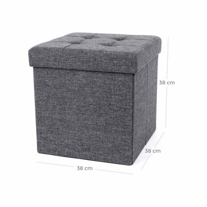 Tabouret SULTAN 38x38 cm gris
