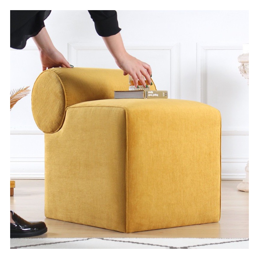 Tabouret TIKI 47x45 cm jaune