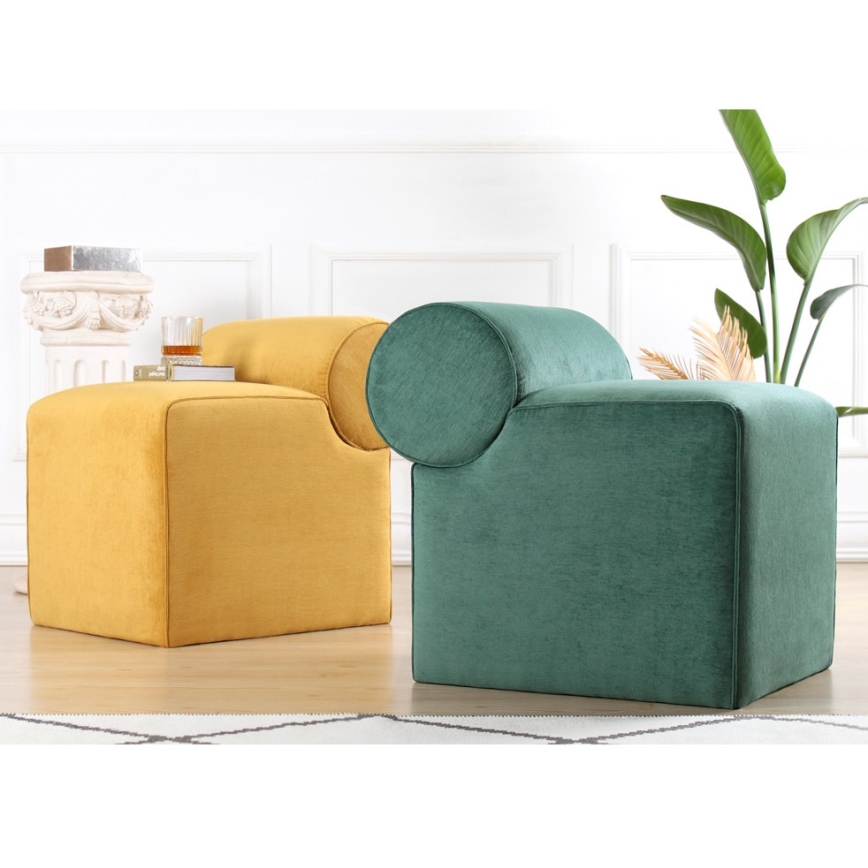 Tabouret TIKI 47x45 cm jaune