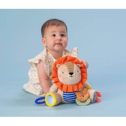 Taf Toys - Jouet en peluche avec anneaux de dentition 25 cm lion