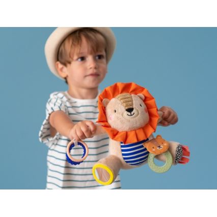 Taf Toys - Jouet en peluche avec anneaux de dentition 25 cm lion