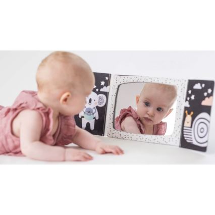 Taf Toys - Livre textile pour enfant avec miroir noir