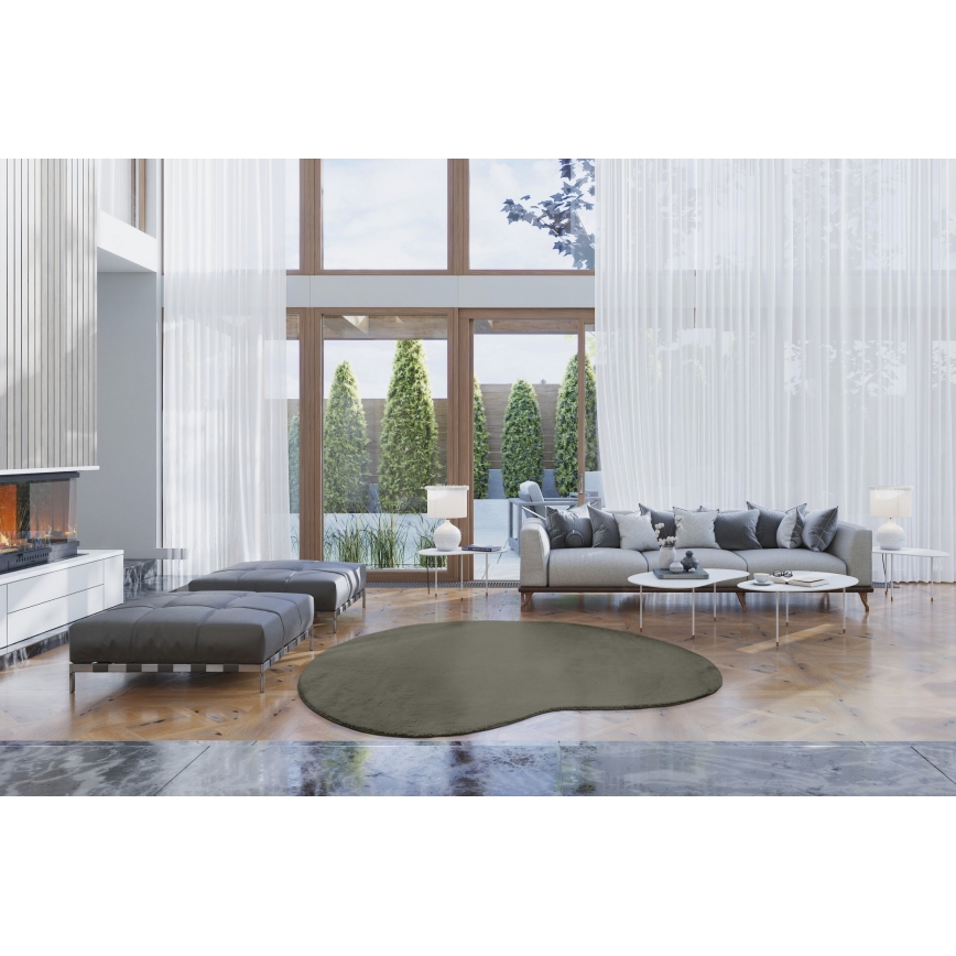 Tapis antidérapant LOREN 160 x 230 cm, vert foncé