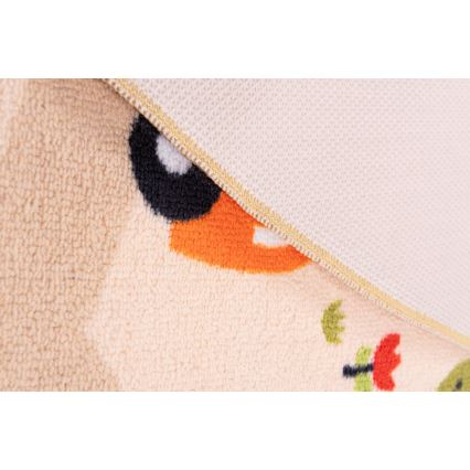 Tapis antidérapant pour enfants ARES STREETS 160 cm beige/safari