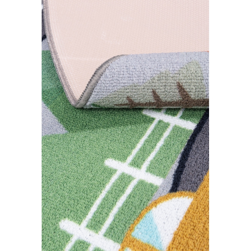 Tapis antidérapant pour enfants ARES STREETS 160 cm gris/ville