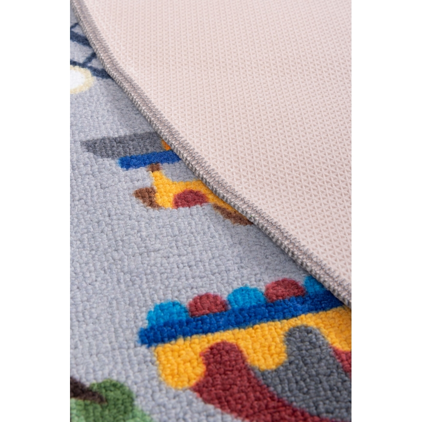 Tapis antidérapant pour enfants ARES STREETS 160 cm gris/ville