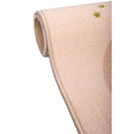 Tapis antidérapant pour enfants ARES STREETS 80 x 150 cm beige/safari