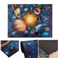 Tapis antidérapant pour enfants PRINT 3D 120x160 cm motif planètes/multicolore