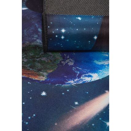 Tapis antidérapant pour enfants PRINT 3D 80x150 cm planètes/multicolore