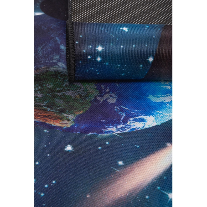 Tapis antidérapant pour enfants PRINT 3D 80x150 cm planètes/multicolore