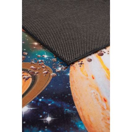 Tapis antidérapant pour enfants PRINT 3D 80x150 cm planètes/multicolore