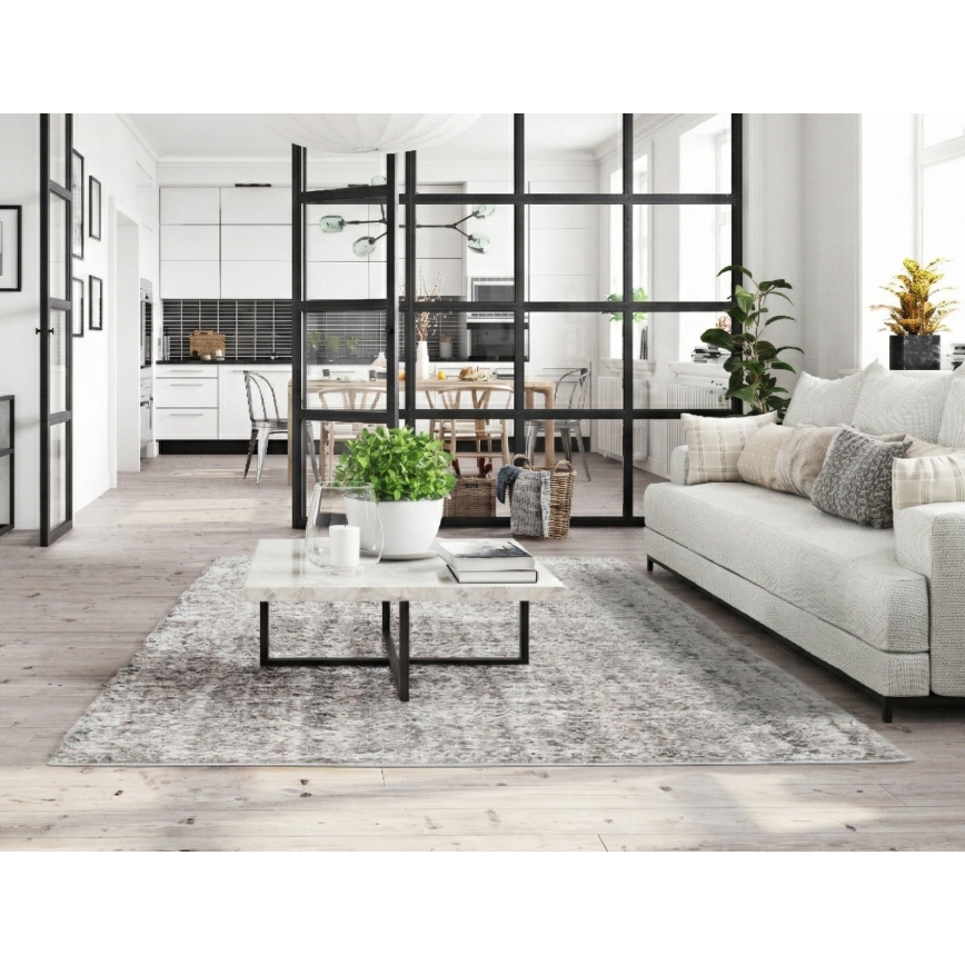 Tapis BILBAO SHAGGY 80 x 150 cm gris