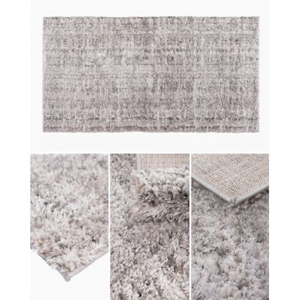 Tapis BILBAO SHAGGY 80 x 150 cm gris
