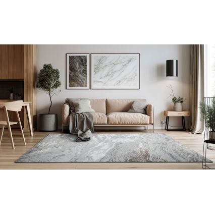 Tapis CREATION 200x290 cm 1950g/m2 gris/marron motif marbré