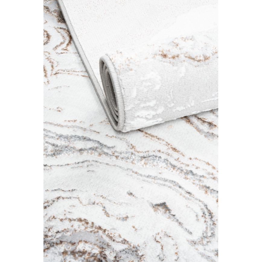Tapis CREATION 200x290 cm 1950g/m2 gris/marron motif marbré