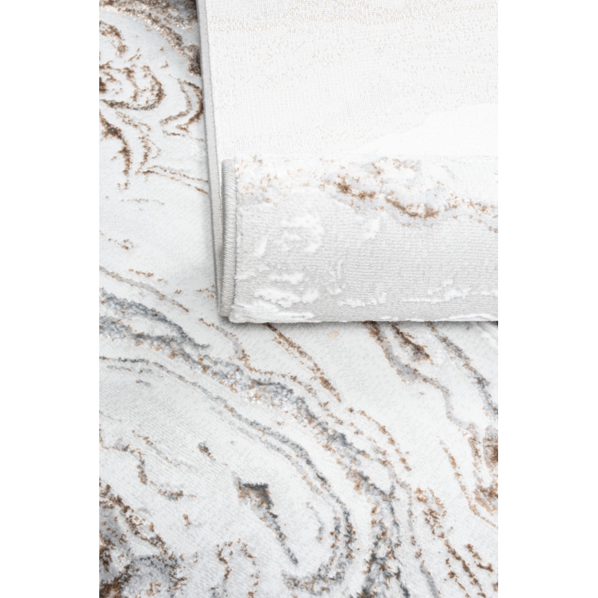 Tapis CREATION 200x290 cm 1950g/m2 gris/marron motif marbré