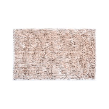 Tapis de bain antidérapant CHENILLE 50 x 80 cm beige