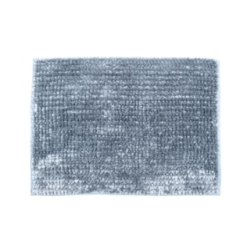 Tapis de bain antidérapant CHENILLE 50 x 80 cm gris clair