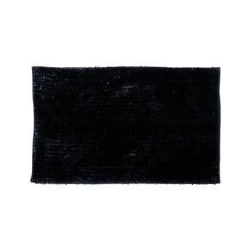 Tapis de bain antidérapant CHENILLE 50 x 80 cm noir