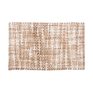 Tapis de bain BELWEDER 60x100 cm beige/blanc
