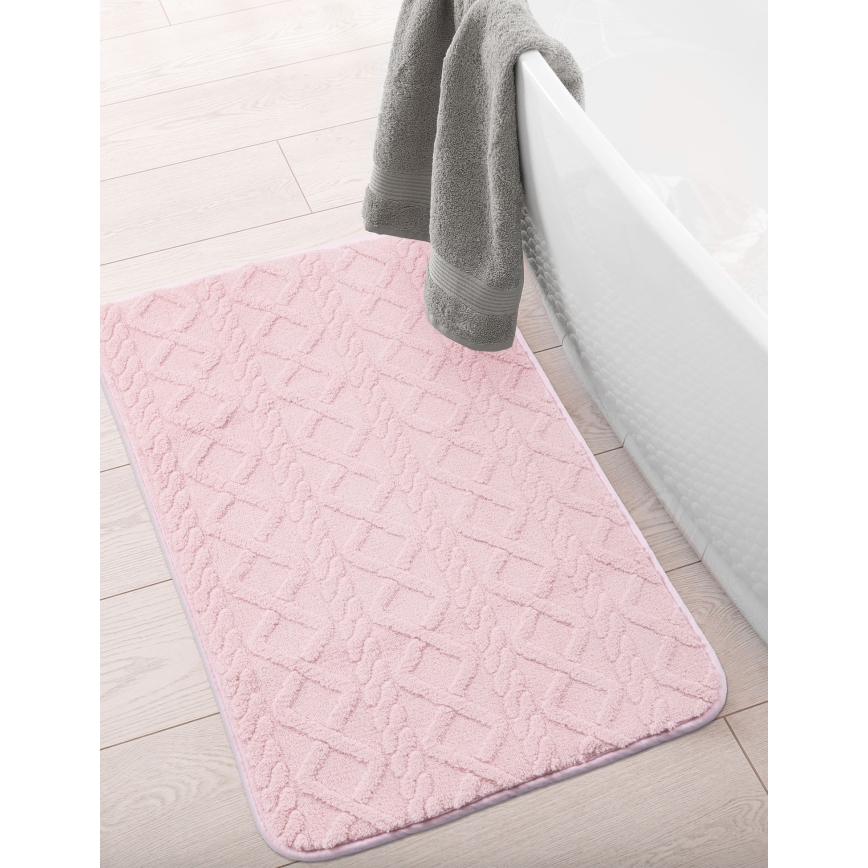 Tapis de bain NEW STYLE 3D 60 x 90 cm rose