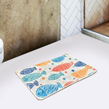 Tapis de salle de bains FISH 40x60 cm coloré