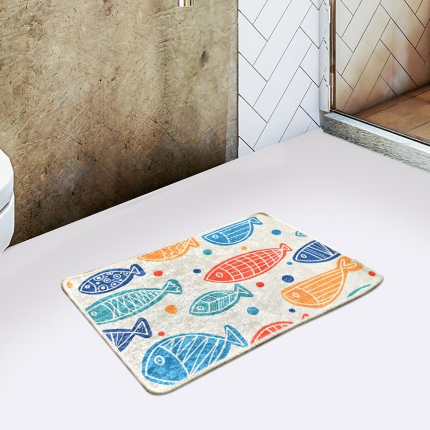 Tapis de salle de bains FISH 40x60 cm coloré