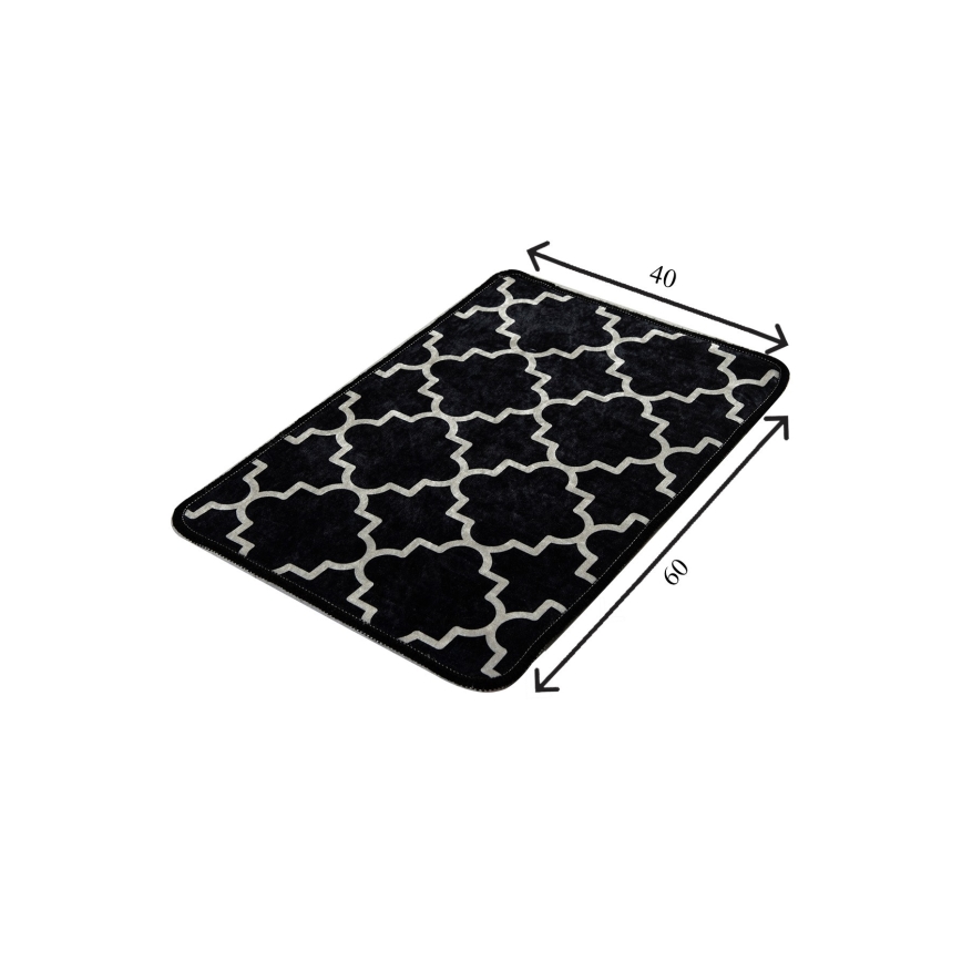 Tapis de salle de bains KUPA 40x60 cm noir