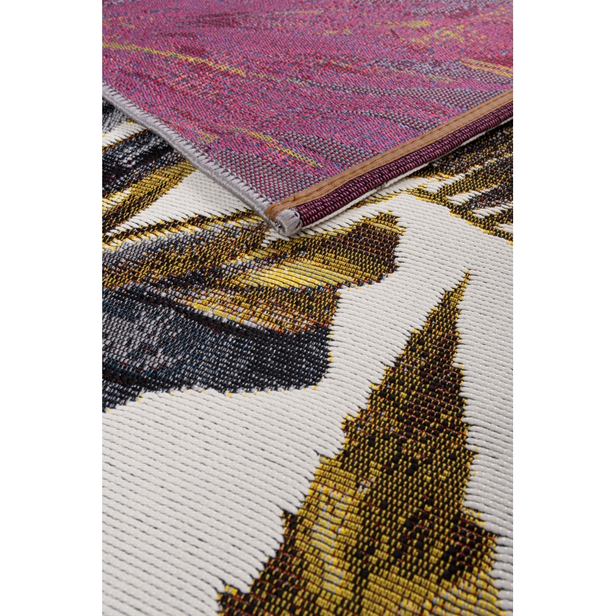 Tapis d'extérieur CAPPUCCINO 120x180 cm doré/gris/blanc