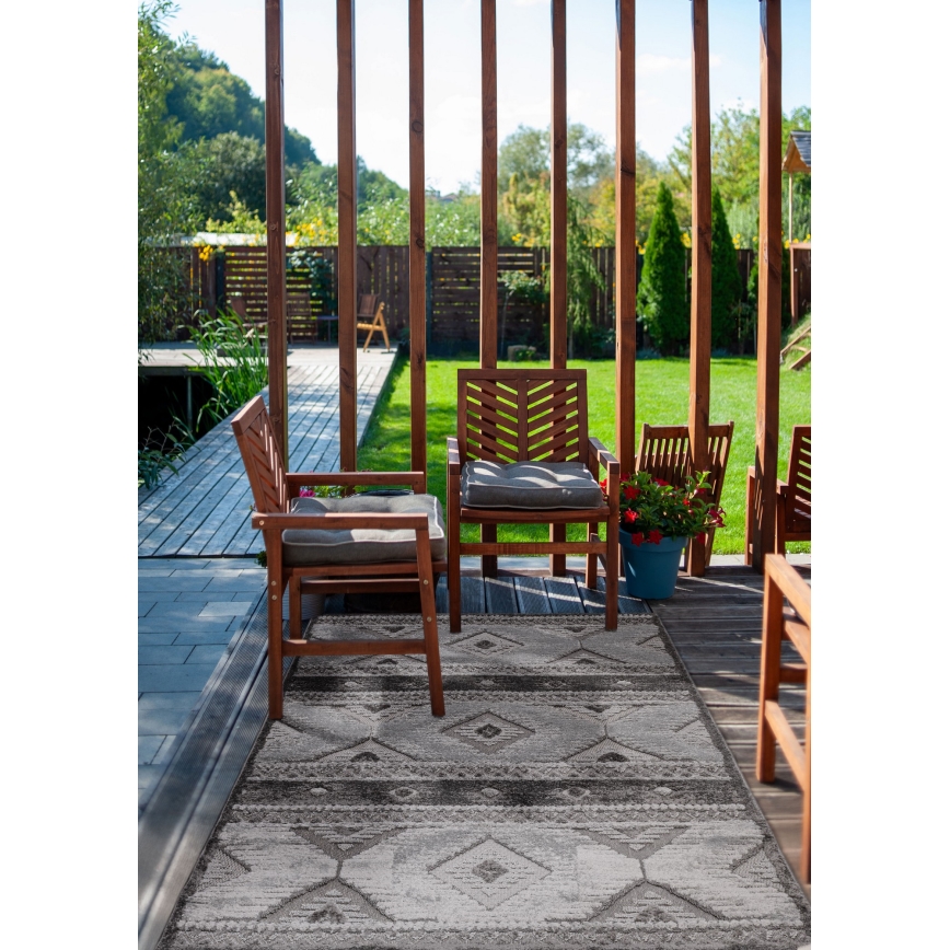 Tapis d'extérieur CHIARA 120x170 cm gris