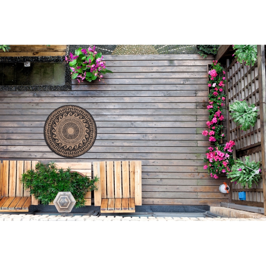 Tapis d'extérieur DELMAR 80 cm marron/beige