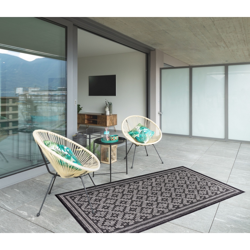 Tapis d'extérieur EXPRESS NEW OUTDOOR 160x220 cm anthracite/gris