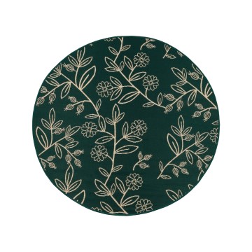 Tapis d'extérieur JUNGLE 135 cm vert/motif à feuilles